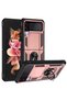 Galaxy Z Flip 3 Case Camera Protector Magnetic Stand Tank Protection Omsy - 4