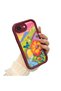 iPhone 16E Compatible Case Camera Protector Burgundy Silicone Couple Phone Case Butterfly Pattern - 3