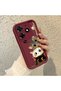 Tecno Spark 10 Pro 4g Compatible Case Camera Protector Claret Red Silicone Couple Phone Case Cat Pattern - 2
