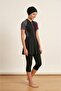 Girl's Quick-Drying Waitress Style Half-Sleeved Skirted Tunic Tights Swimsuit - 2