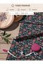100% Cotton Satin Fabric 100X155 cm Navy Blue Pink Floral Patterned Decorative Patchwork Fabric