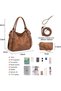 Hobo Bags for Women Handbags Ladies Purse Boho Shoulder Bag Large Crossbody Purses Designer Vegan Leather Brown with Wallet - 5