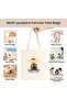 Sturdy Canvas Tote Bags Reusable Thickened Canvas Totebags Grocery Shopping Cotton - 5