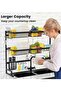 3 Layer Over The Sink Dish Drying Rack Organizer Black - 2
