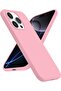 TR-PLANET for iPhone 16 Pro Max Liquid Silicon Cover, Microfiber Lining Shockproof Slim Thin Phone Cover, Lightweight Soft Back TPU Rubber Gel Case Compatible With iPhone 16 Pro Max, pink