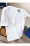 Unisex Amalfi Coast Printed Oversize Crew Neck T-Shirt - 2