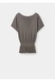 Ruched fine-knit sweater