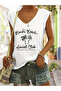 Women's Mix Printed V-Neck Sleeveless Regular Fit Comfortable T-Shirt