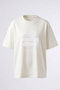 Motivational Quote Design Printed Oversize White T-Shirt