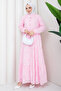 Women's Lace Detailed Long Lined Brode Dress - 4