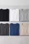 Girls' and Boys' Basic T-Shirt Set of 6 Cotton Short Sleeve Children's T-Shirts 2-13 Years Old T-Shirt Kids Unisex Set of 6 Short Sleeve Basic T-Shirts 2-13 Years Old Cotton Combed Cotton - 3