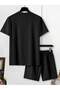 T-Shirt Shorts - T-Shirt with Shorts, Printed Crew Neck Top and Bottom Set - 3