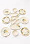 Mimoza 14 Piece Breakfast Set for 6 People, Floral Patterned Ceramic Presentation Set - 4