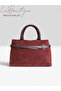 D-2750 Genuine Leather Suede Burgundy - 8