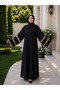 Flared Sleeves, Three-Stripe Accessory Detail, Loose Fit, Dress That Can Be Worn on Casual and Special Occasions. - 8