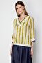 Bluz Ribbed Half Sleeves V-Neck - 3