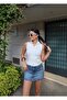 Women's Black Stand Collar Basic Zippered Diving Fabric Sleeveless Vest Blouse - 3
