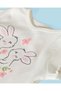 Infant Girls Ivory Bunny Rib T Shirt - 2