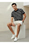 STRIPE KNITTED CREW TEE - 5