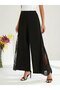 Women's High Waist Side Ruched Imported Crepe Trousers - 2