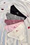Women's 5-Piece Cotton Ribbed Slip Panties Set with Butterfly Pattern - 2