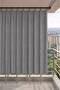 Anthracite Balcony Screen with Ring Ties, Water-Resistant Outdoor Modern Balcony Tarpaulin