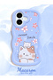 iPhone 16 Plus Compatible Case with Camera Protector Blue Silicone Couple Phone Case Cat Pattern - 2