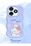 Tecno Spark 20 Compatible Case Camera Protector Blue Silicone Couple Phone Case Cat Pattern - 2
