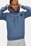 Soho Navy Blue Hooded Embroidered Loose Fit Men's Sweatshirt - 3
