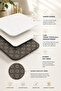 Non-Slip Base Washable 2-Piece Plain Elephant Pattern Bath Mat and Toilet Set – Modern Bathroom Rug - 5