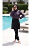 Full Covered Hijab Swimsuit Ethnic Patterned Jawhara 4-Piece Set Swim Beachwear - 3