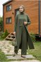 Women's Combed Cotton Hijab 3-Piece Set Long Cardigan Tunic Pants - 4