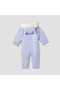 Textured Hooded Sleepsuit with Long Sleeves - 3