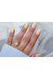 Yzk528 White Clover Detail Gold Adjustable Ring - 2