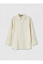 Özmarka New Season Beige Modal Blended Women's Shirt Tunic - 5