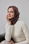وشاح لامع من مزيج البوليستر باللون الأحمر البني بنمط عرقي وملمس لامع 90x90 - 4