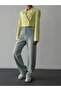 Cotton Detailed Crop Blazer Jacket Yellow