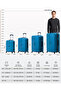 Hard Shell Horizo Vertic ABS Lightweight 4 PCS SET (20/24/28/32 Inch) Luggage, Combination Lock Suitcase - 7