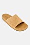 Men Ojal Slip On Slides, Tan