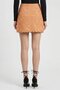 Women Textured Mini Skirt, Orange - 4