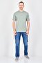 Men Crew Neck Plain Short Sleeve T-Shirt, Sage Green - 4
