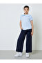 Teen Girls Light Blue Peter Pan Collar Puff Sleeve Shirt - 2