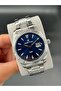 Silver Navy Blue Men's Wristwatch 3 Atm Water Resistance Steel Band - 3
