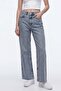 High Waist Loose Fit Stone Embellished Jean Trousers - 2