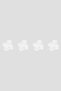 Set of 4, 8 Pairs of Unisex White Booties Socks - 4