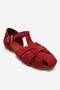 Alina Red Suede Genuine Leather Women's Sandals - 3