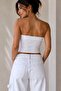 Soft Cotton Flexible Basic Strapless Crop Blouse Md3588 - 3