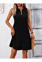 Women's Strappy Crinkle Fabric Mini Dress - 3
