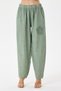 Women's Khaki Italian 100% Linen Elastic Waist Carrot Fit Linen Trousers Size 40 - 44 - 5