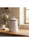 White Enamel Kettle with Blue Polka Dot Print — 1.8 Ltr - 3